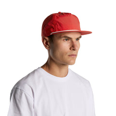 Custom printed AS Colour Surf Rope Cap in Fire/White, three-quarter view