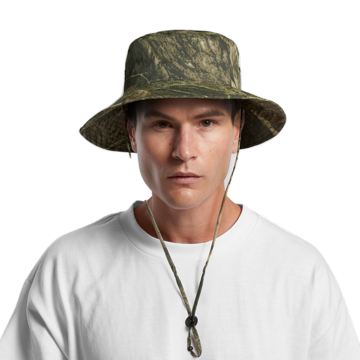 AS Colour Wide Brim Camo Bucket Hat - Model