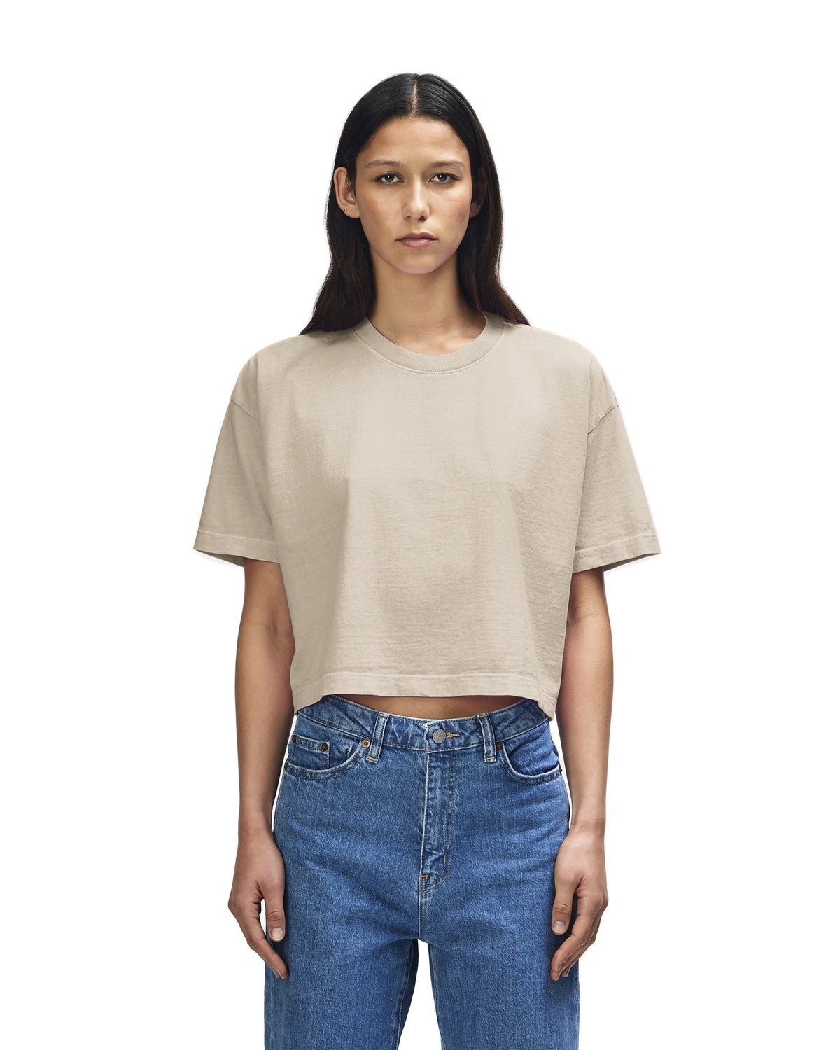 American Apparel Women's Crop Boxy T-Shirt - Card