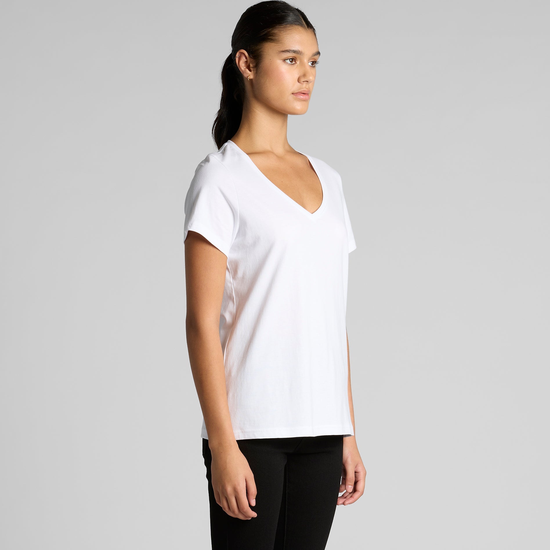 AS Colour Women's Maple V Neck Tee - Model Turn