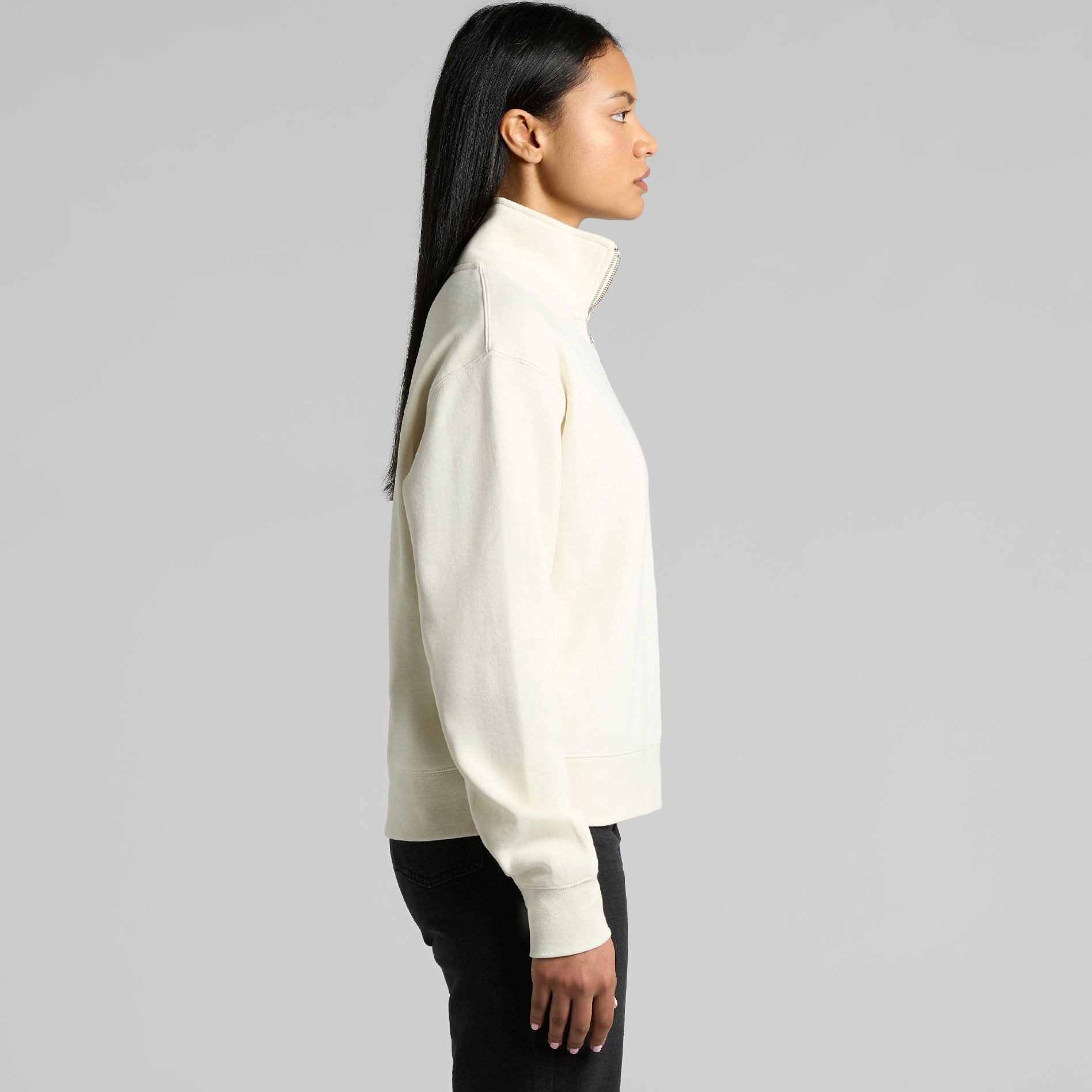 AS Colour Women's Stencil Half Zip Crew - Model Side