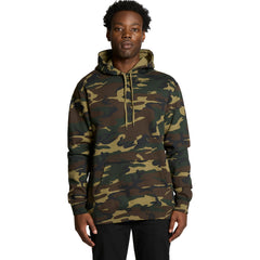 Man wearing the AS Colour Stencil Camo Hoodie in Camo - front view
