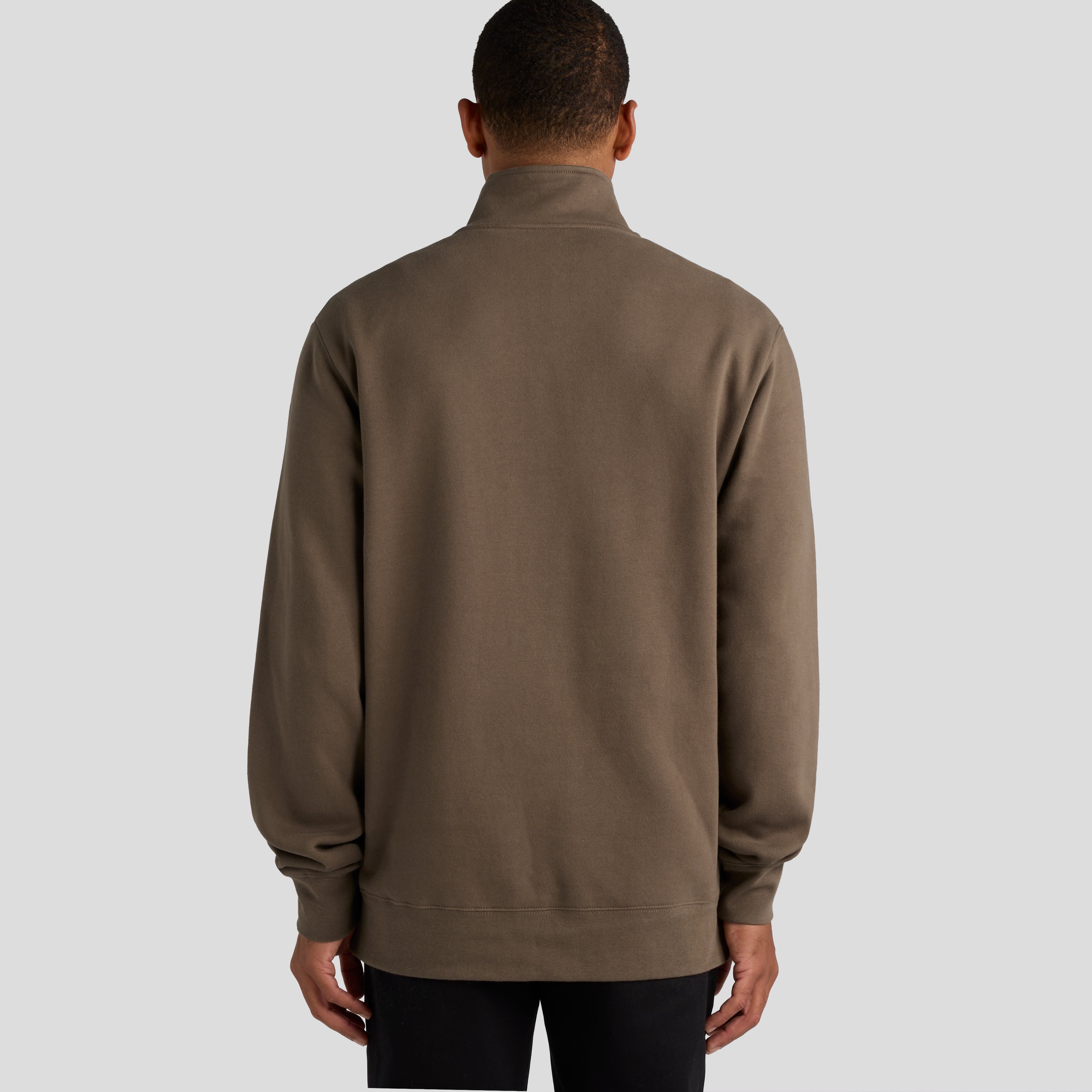 AS Colour Stencil Half Zip Crew - Model Back