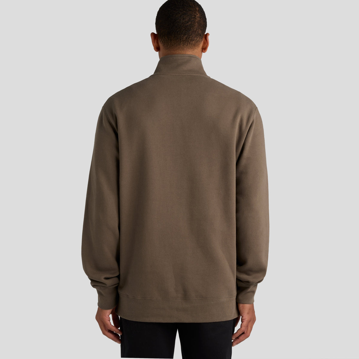 AS Colour Stencil Half Zip Crew - Model Back