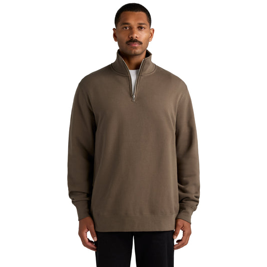 AS Colour Stencil Half Zip Crew - Model Front