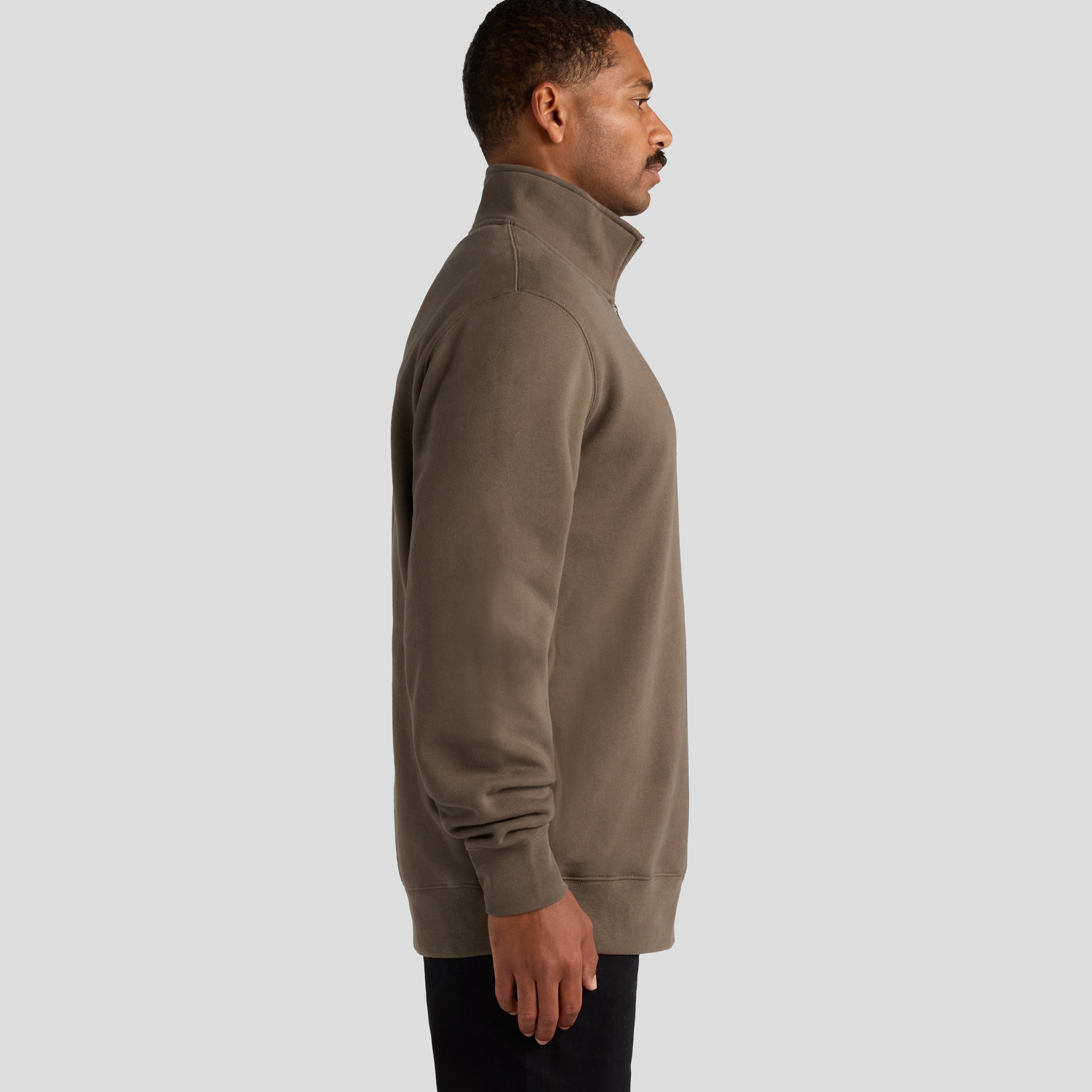 AS Colour Stencil Half Zip Crew - Model Side
