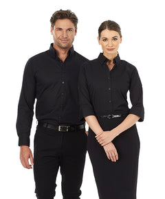 identitee Baxter Women's 3/4 Sleeve Business Shirt - Model