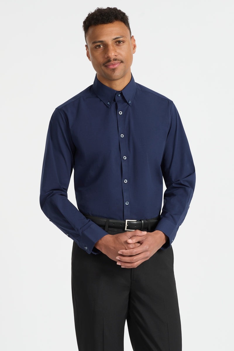 identitee Baxter Men's Long Sleeve Business Shirt
